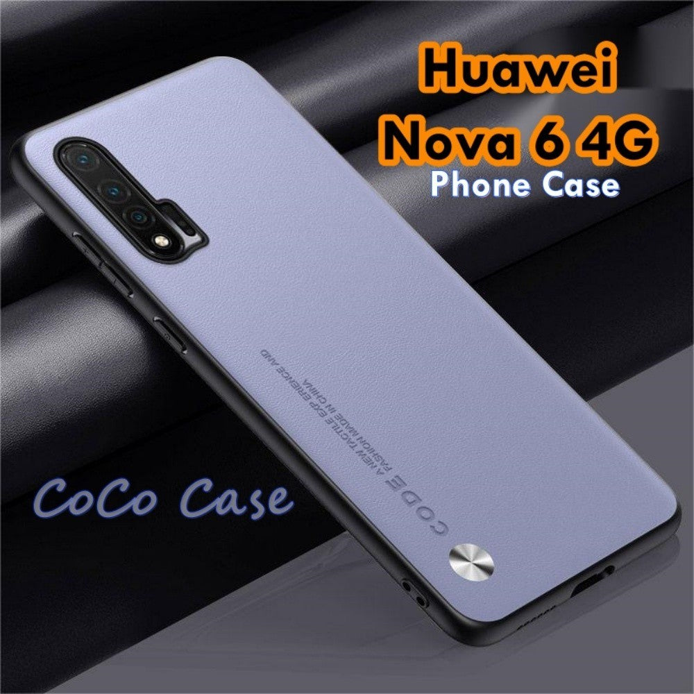 For Huawei Nova 6 4G Cover Silicone Professional Full Case Classic Simple Solid Color Phone Case Cover sweatproof