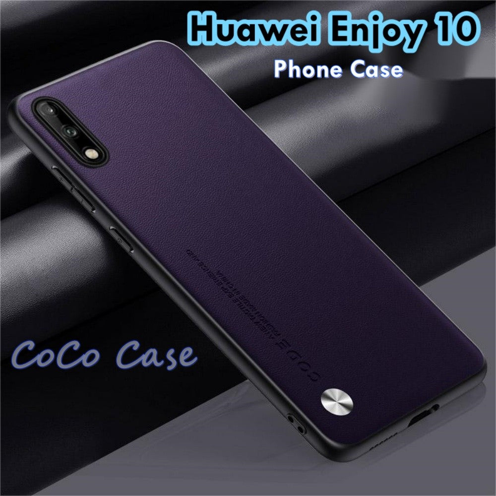 For Huawei Enjoy 10 Cover Silicone Professional Full Case Classic Simple Solid Color Phone Case Cover sweatproof