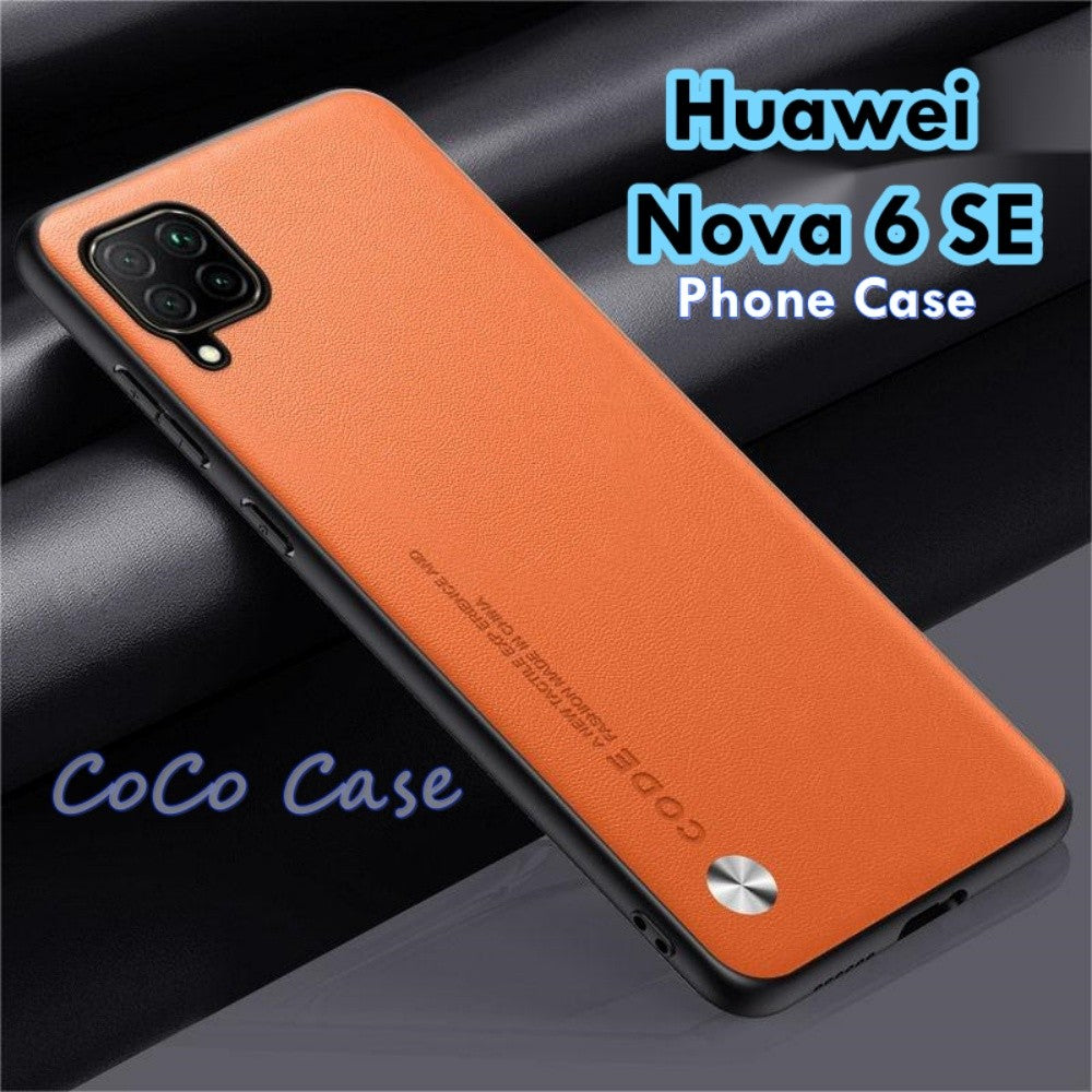 For Huawei Nova 6 SE Cover Silicone Professional Full Case Classic Simple Solid Color Phone Case Cover sweatproof