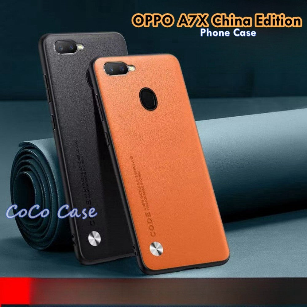 For OPPO A7X China Edition Cover Silicone Professional Full Case Classic Simple Solid Color Phone Case Cover sweatproof