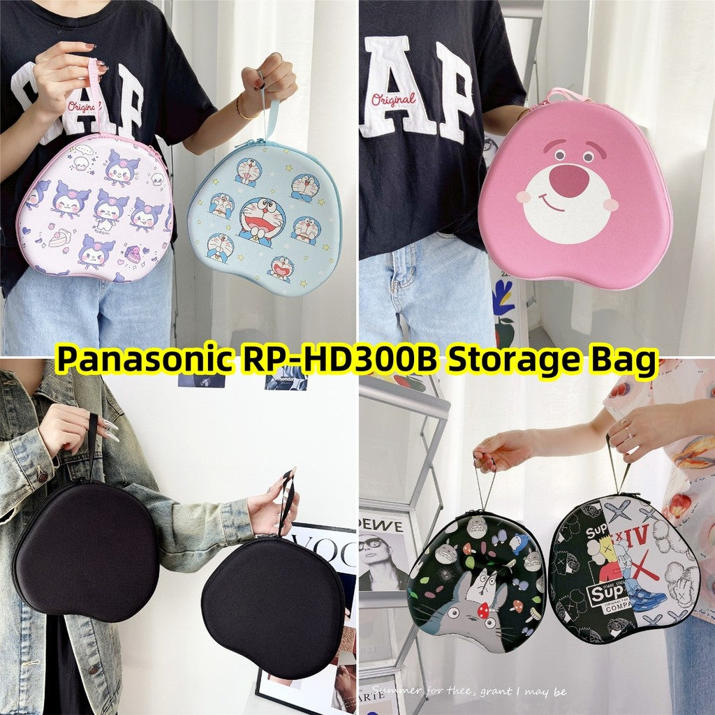 For Panasonic RP-HD300B Headphone Case Cartoon Creative Patterns Headset Earpads Storage Bag Casing Box