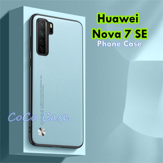 For Huawei Nova 7 SE Cover Silicone Professional Full Case Classic Simple Solid Color Phone Case Cover sweatproof