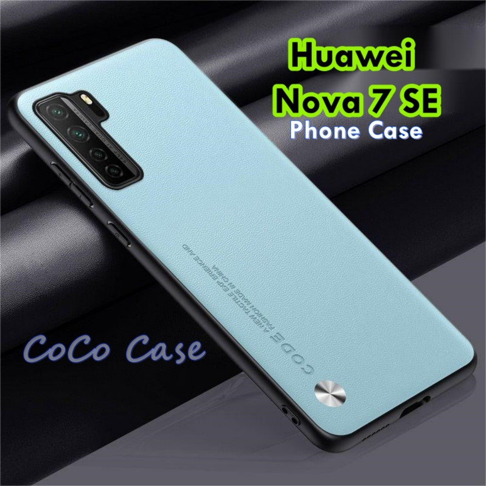 For Huawei Nova 7 SE Cover Silicone Professional Full Case Classic Simple Solid Color Phone Case Cover sweatproof