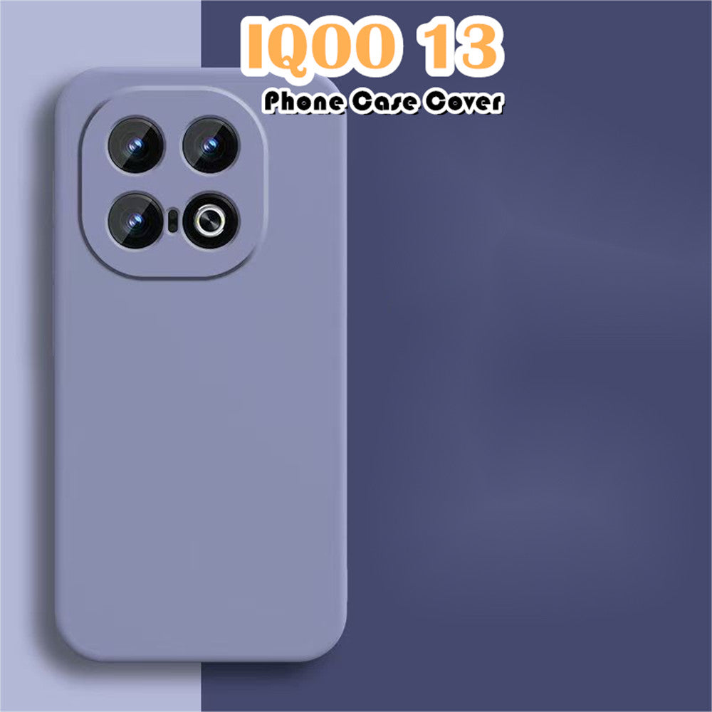 For IQOO 13 Cover Drop and wear resistant Silicone Full Case Classic Simple Solid Color Phone Case Cover