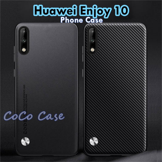 For Huawei Enjoy 10 Cover Silicone Professional Full Case Classic Simple Solid Color Phone Case Cover sweatproof