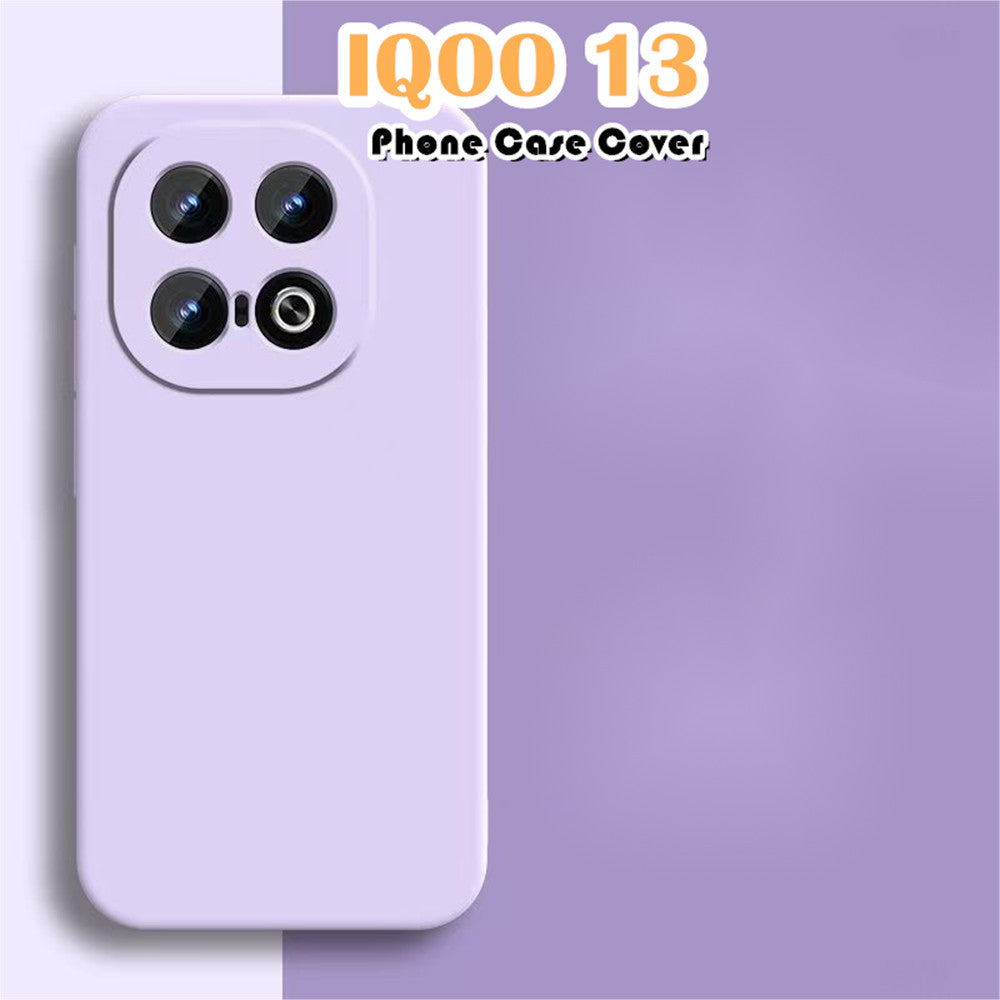 For IQOO 13 Cover Drop and wear resistant Silicone Full Case Classic Simple Solid Color Phone Case Cover
