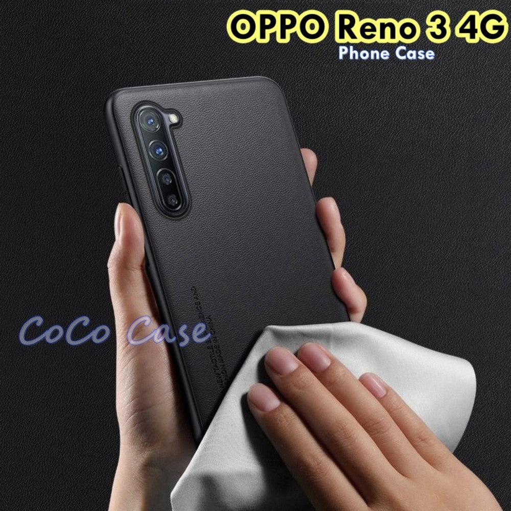 For OPPO Reno 3 4G Cover Silicone Professional Full Case Classic Simple Solid Color Phone Case Cover sweatproof