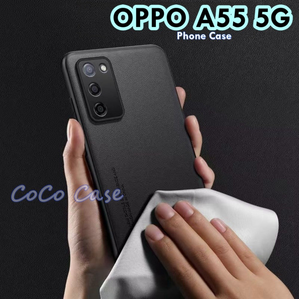 For OPPO A55 5G Cover Silicone Professional Full Case Classic Simple Solid Color Phone Case Cover sweatproof