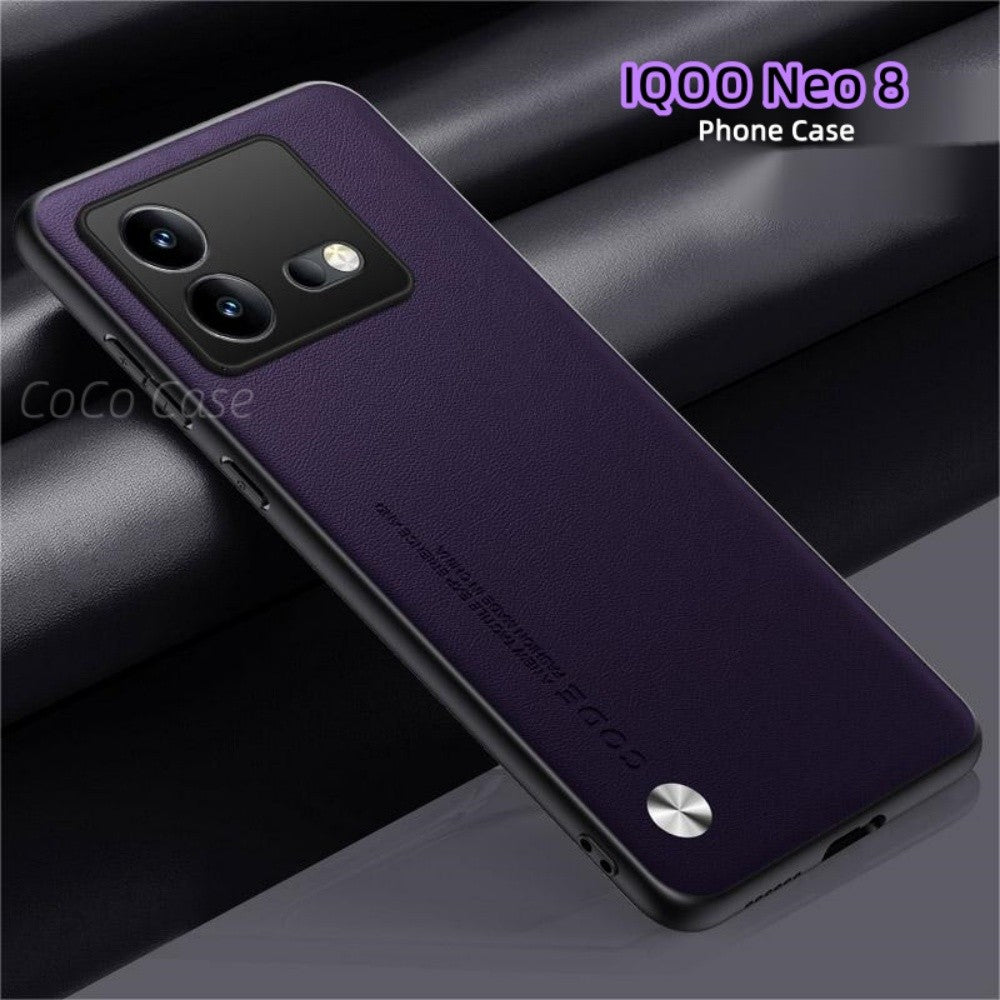 For IQOO Neo 8 Cover Silicone Professional Full Case Classic Simple Solid Color Phone Case Cover sweatproof