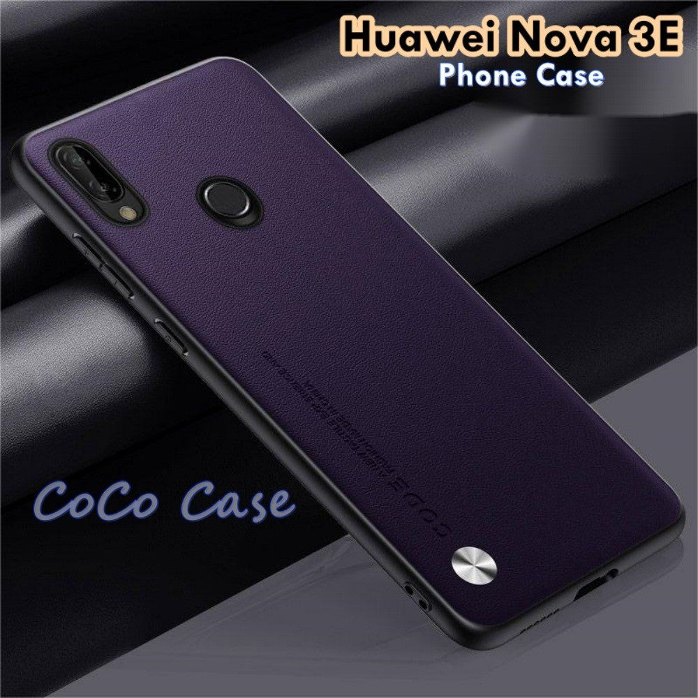 For Huawei Nova 3E Cover Silicone Professional Full Case Classic Simple Solid Color Phone Case Cover sweatproof