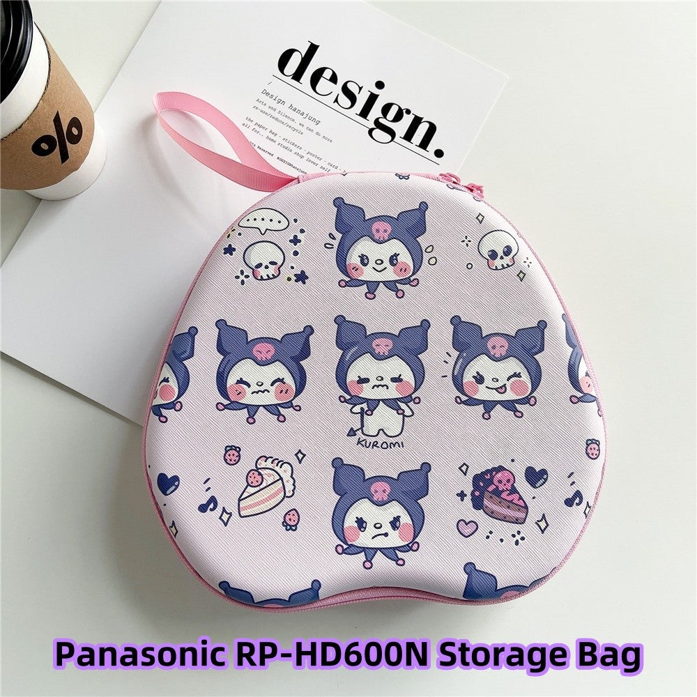 For Panasonic RP-HD600N Headphone Case Cartoon Creative Patterns Headset Earpads Storage Bag Casing Box