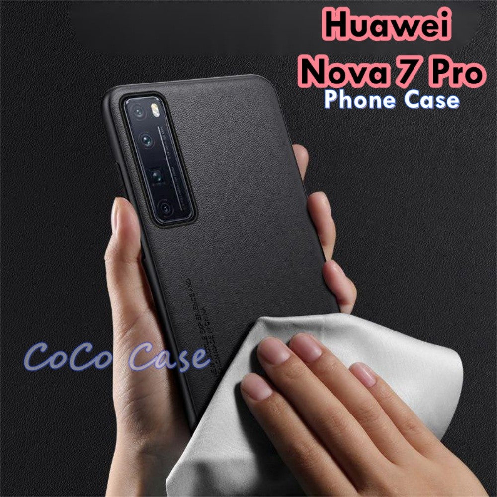 For Huawei Nova 7 Pro Cover Silicone Professional Full Case Classic Simple Solid Color Phone Case Cover sweatproof