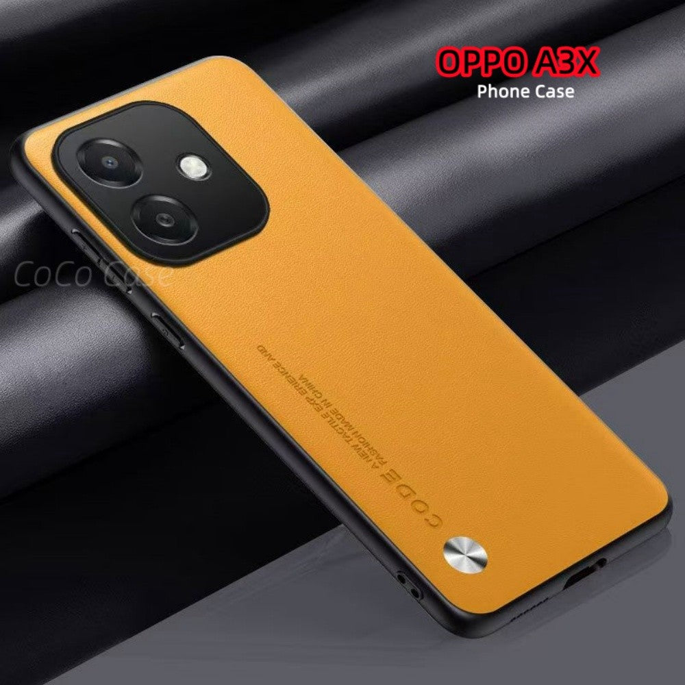 For OPPO A3X Cover Silicone Professional Full Case Classic Simple Solid Color Phone Case Cover sweatproof