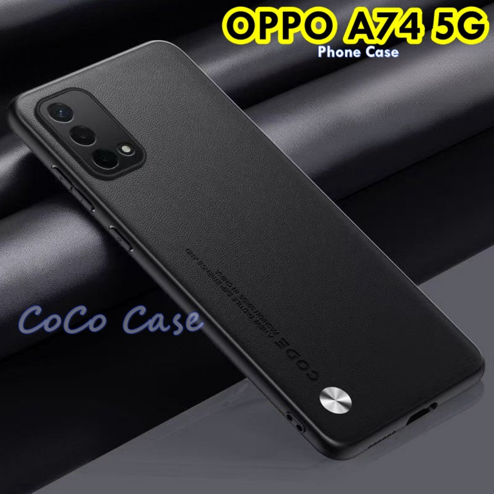 For OPPO A74 5G Cover Silicone Professional Full Case Classic Simple Solid Color Phone Case Cover sweatproof