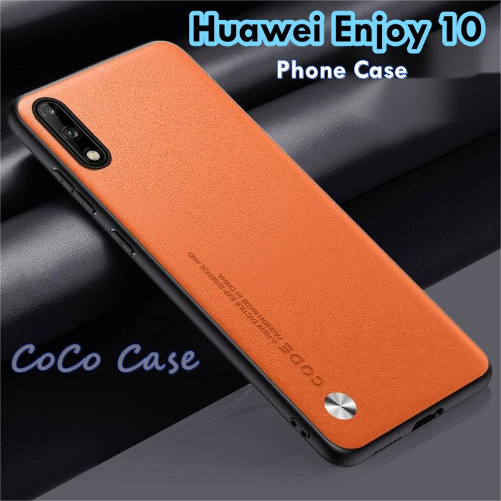 For Huawei Enjoy 10 Cover Silicone Professional Full Case Classic Simple Solid Color Phone Case Cover sweatproof