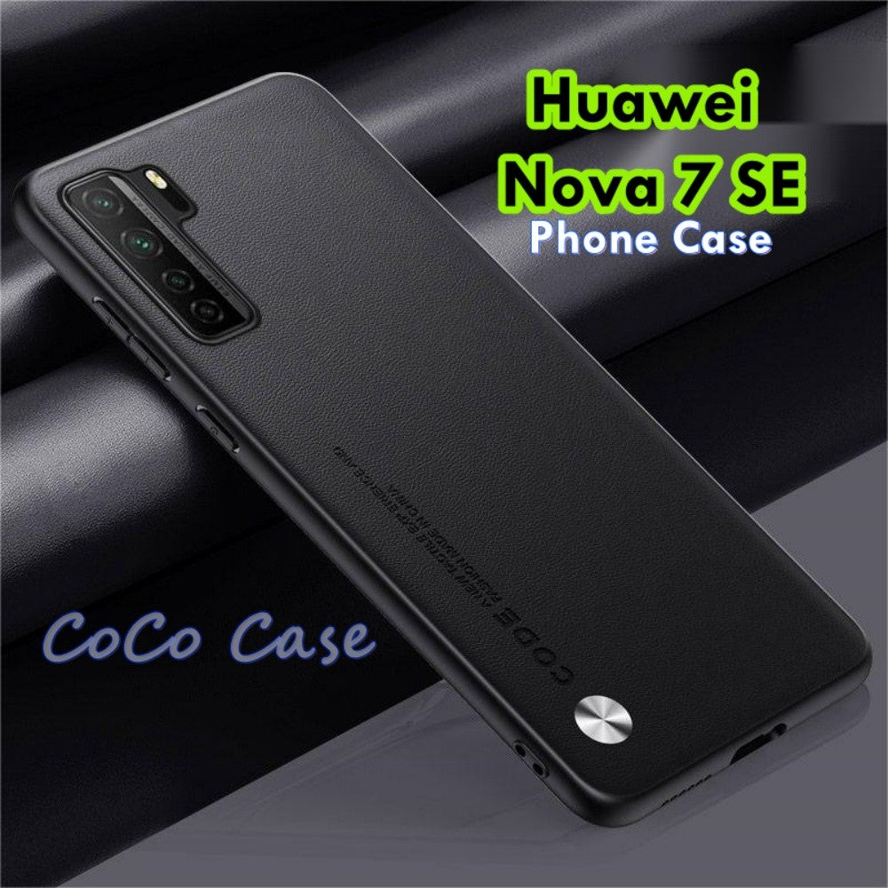 For Huawei Nova 7 SE Cover Silicone Professional Full Case Classic Simple Solid Color Phone Case Cover sweatproof