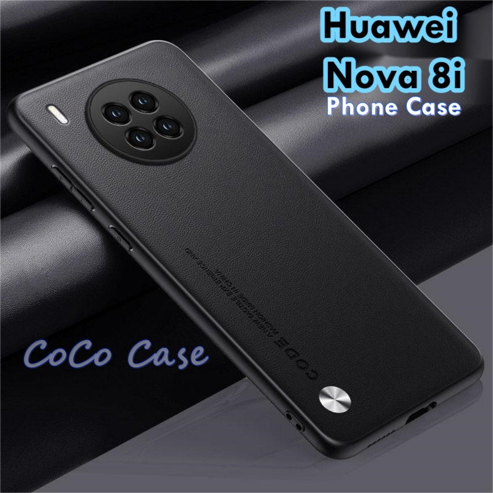 For Huawei Nova 8i Cover Silicone Professional Full Case Classic Simple Solid Color Phone Case Cover sweatproof