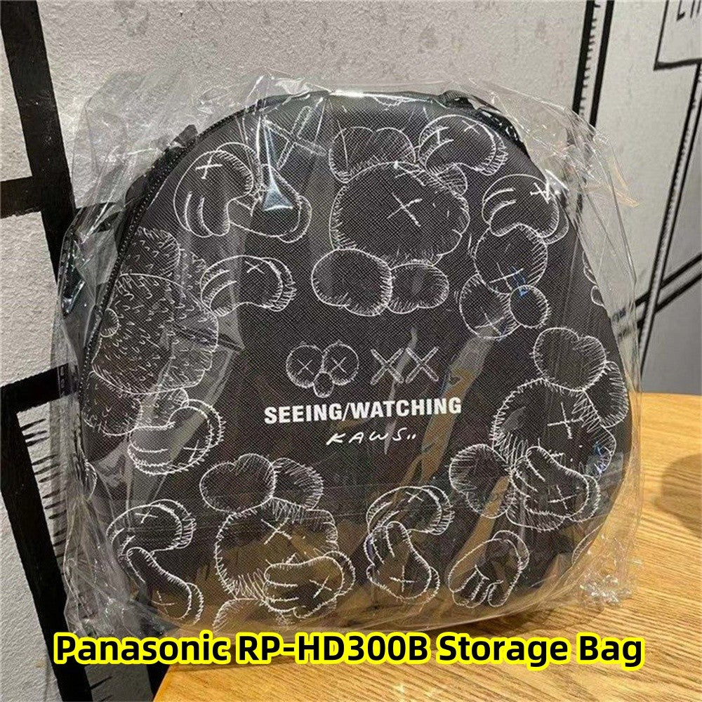 For Panasonic RP-HD300B Headphone Case Cartoon Creative Patterns Headset Earpads Storage Bag Casing Box