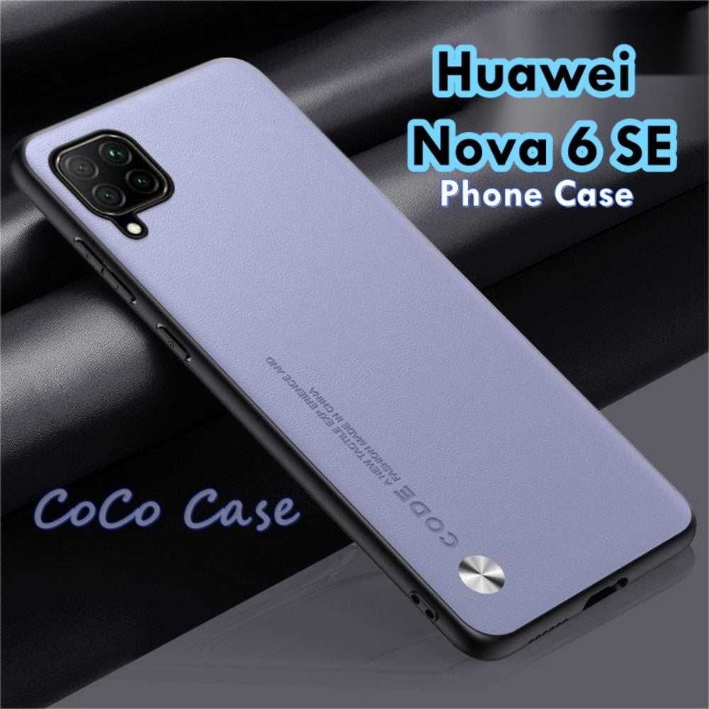 For Huawei Nova 6 SE Cover Silicone Professional Full Case Classic Simple Solid Color Phone Case Cover sweatproof
