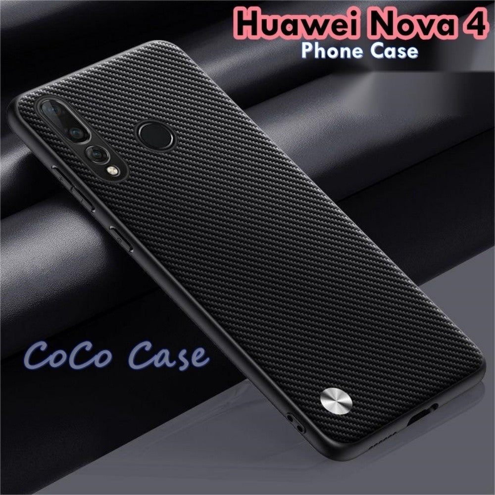 For Huawei Nova 4 Cover Silicone Professional Full Case Classic Simple Solid Color Phone Case Cover sweatproof