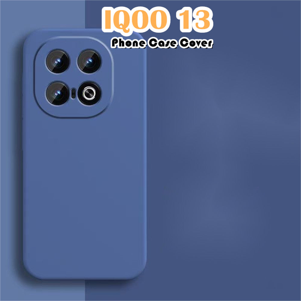 For IQOO 13 Cover Drop and wear resistant Silicone Full Case Classic Simple Solid Color Phone Case Cover