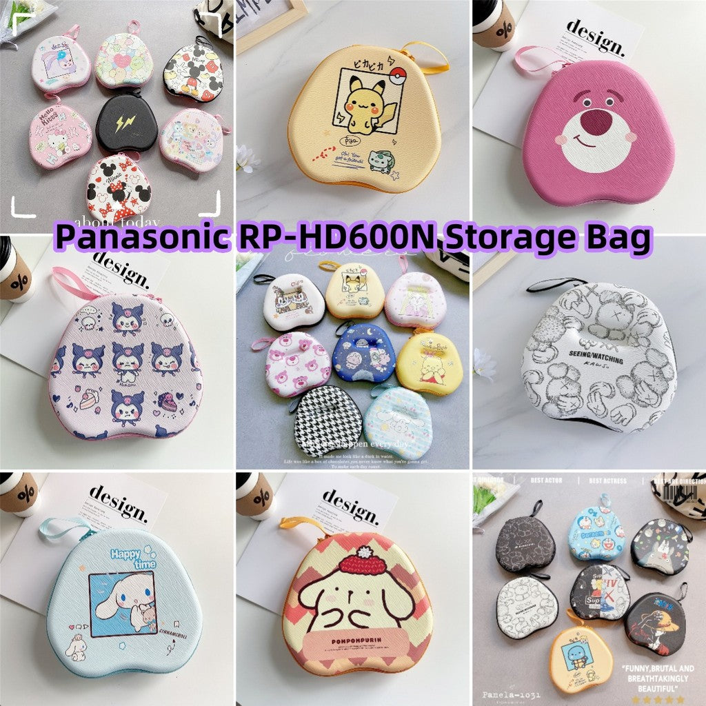 For Panasonic RP-HD600N Headphone Case Cartoon Creative Patterns Headset Earpads Storage Bag Casing Box