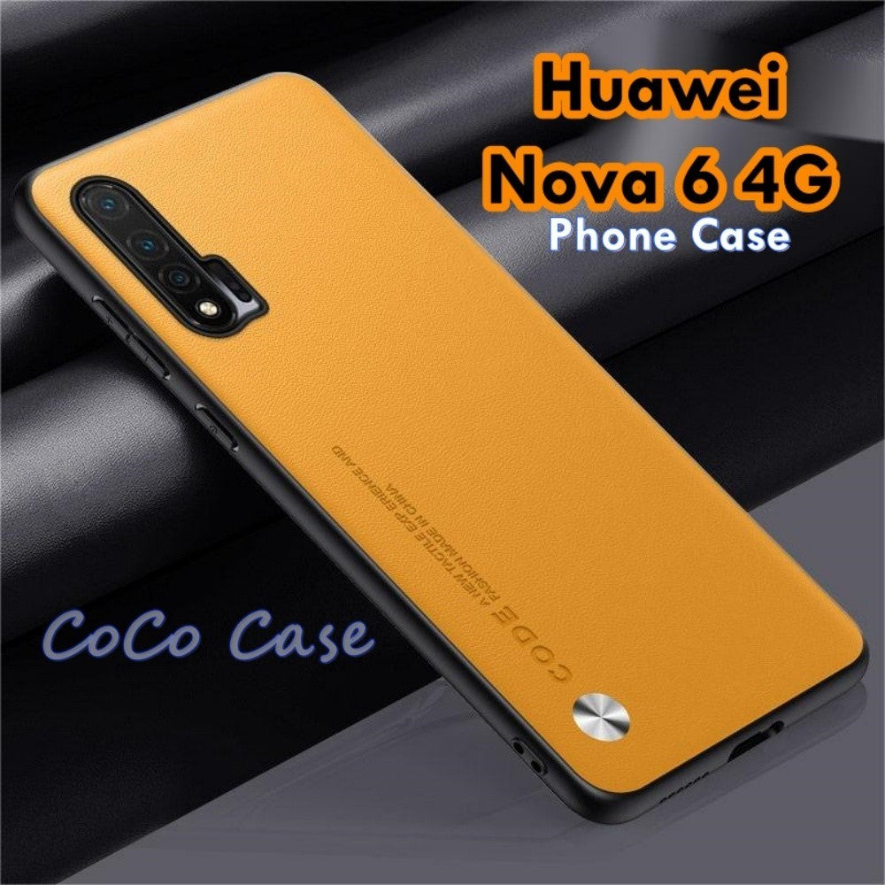 For Huawei Nova 6 4G Cover Silicone Professional Full Case Classic Simple Solid Color Phone Case Cover sweatproof