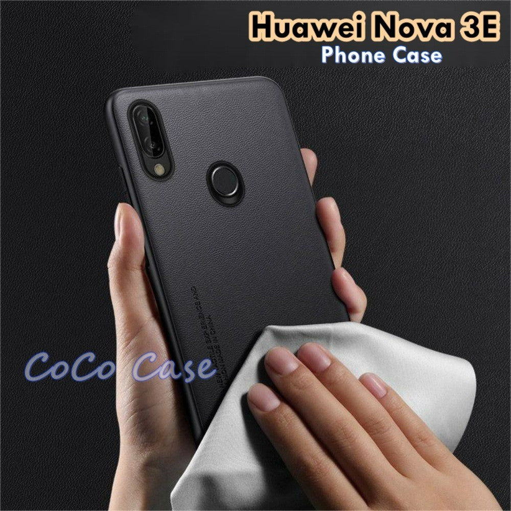 For Huawei Nova 3E Cover Silicone Professional Full Case Classic Simple Solid Color Phone Case Cover sweatproof