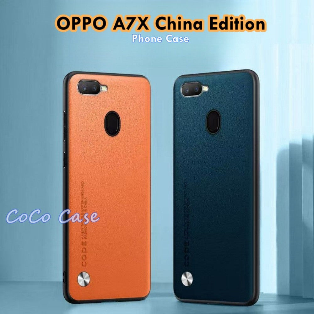 For OPPO A7X China Edition Cover Silicone Professional Full Case Classic Simple Solid Color Phone Case Cover sweatproof