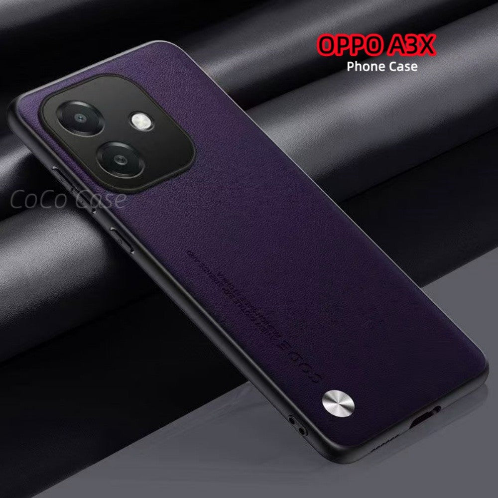 For OPPO A3X Cover Silicone Professional Full Case Classic Simple Solid Color Phone Case Cover sweatproof