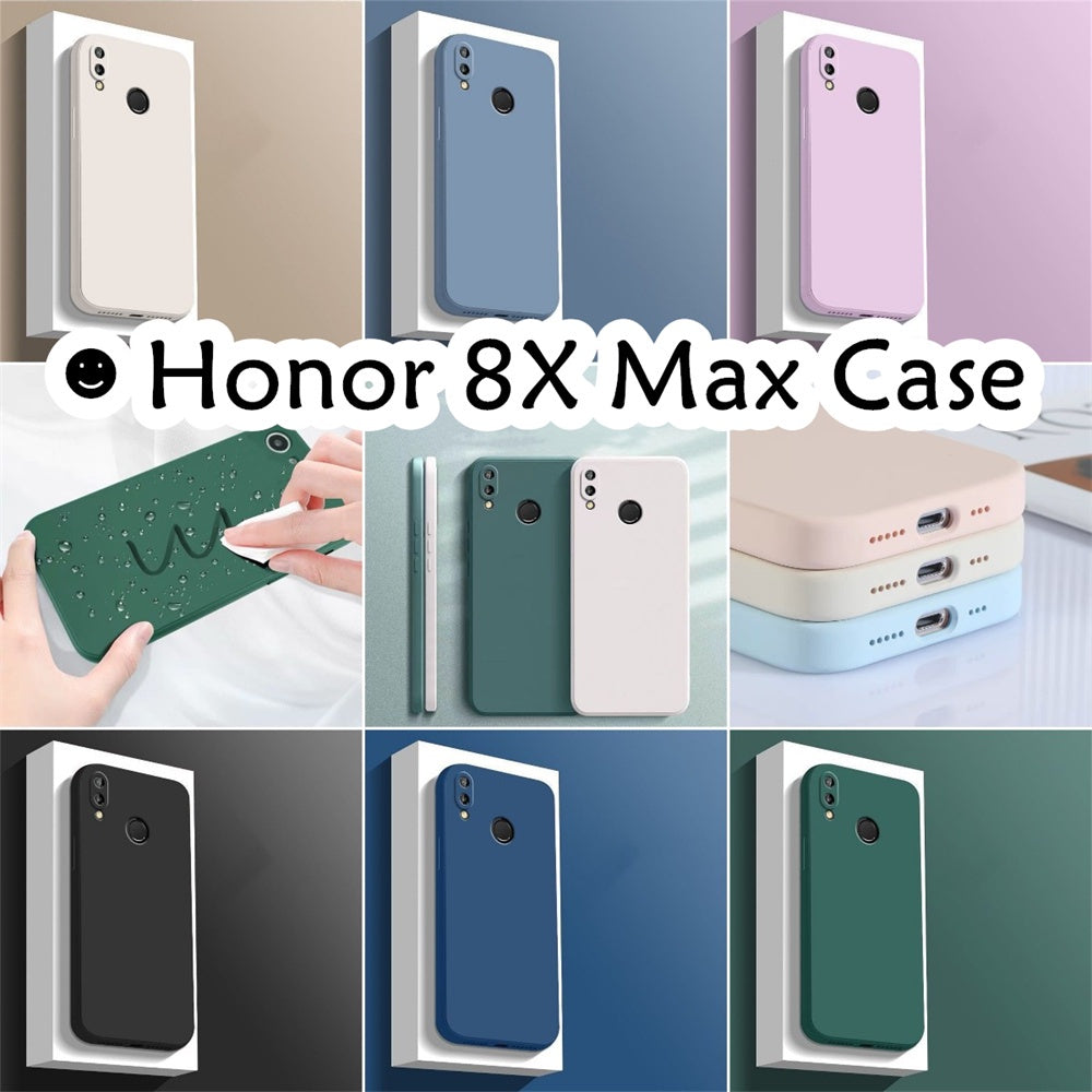 For Honor 8X Max Cover Drop and wear resistant Silicone Full Case Classic Simple Solid Color Phone Case Cover