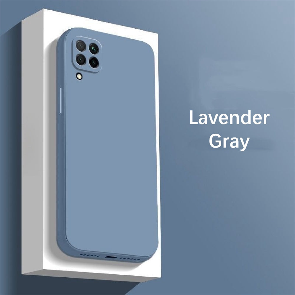For Huawei P40 Lite 4G Cover Drop and wear resistant Silicone Full Case Classic Simple Solid Color Phone Case Cover