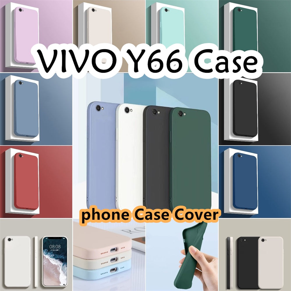 For VIVO Y66 Cover Drop and wear resistant Silicone Full Case Classic Simple Solid Color Phone Case Cover