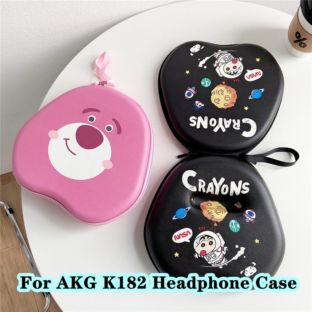 For AKG K182 Headphone Case Cartoon Creative Patterns Headset Earpads Storage Bag Casing Box
