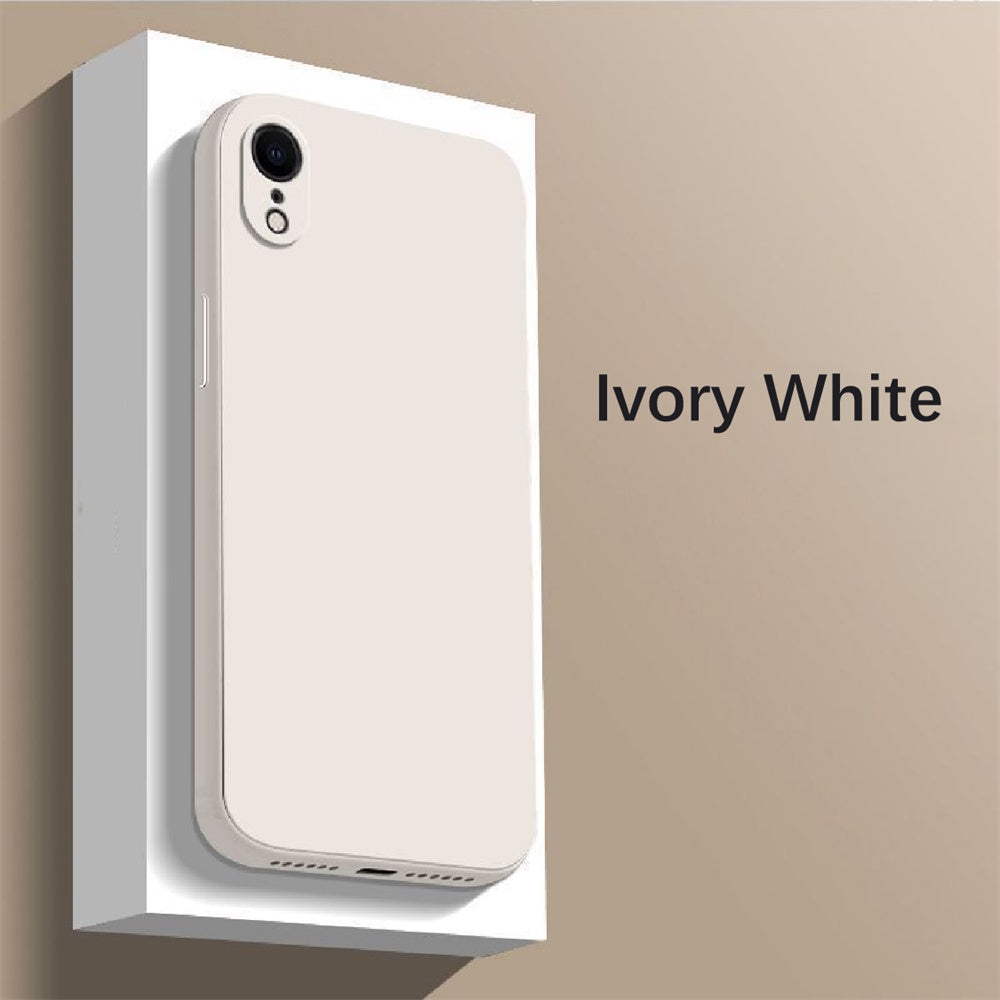 For IPhone XR Cover Drop and wear resistant Silicone Full Case Classic Simple Solid Color Phone Case Cover