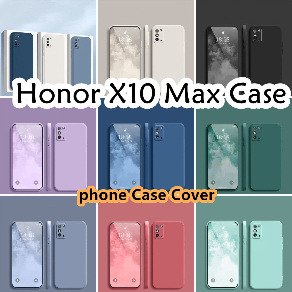 For Honor X10 Max Cover Drop and wear resistant Silicone Full Case Classic Simple Solid Color Phone Case Cover