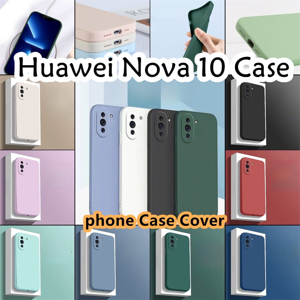 For Huawei Nova 10 Cover Drop and wear resistant Silicone Full Case Classic Simple Solid Color Phone Case Cover