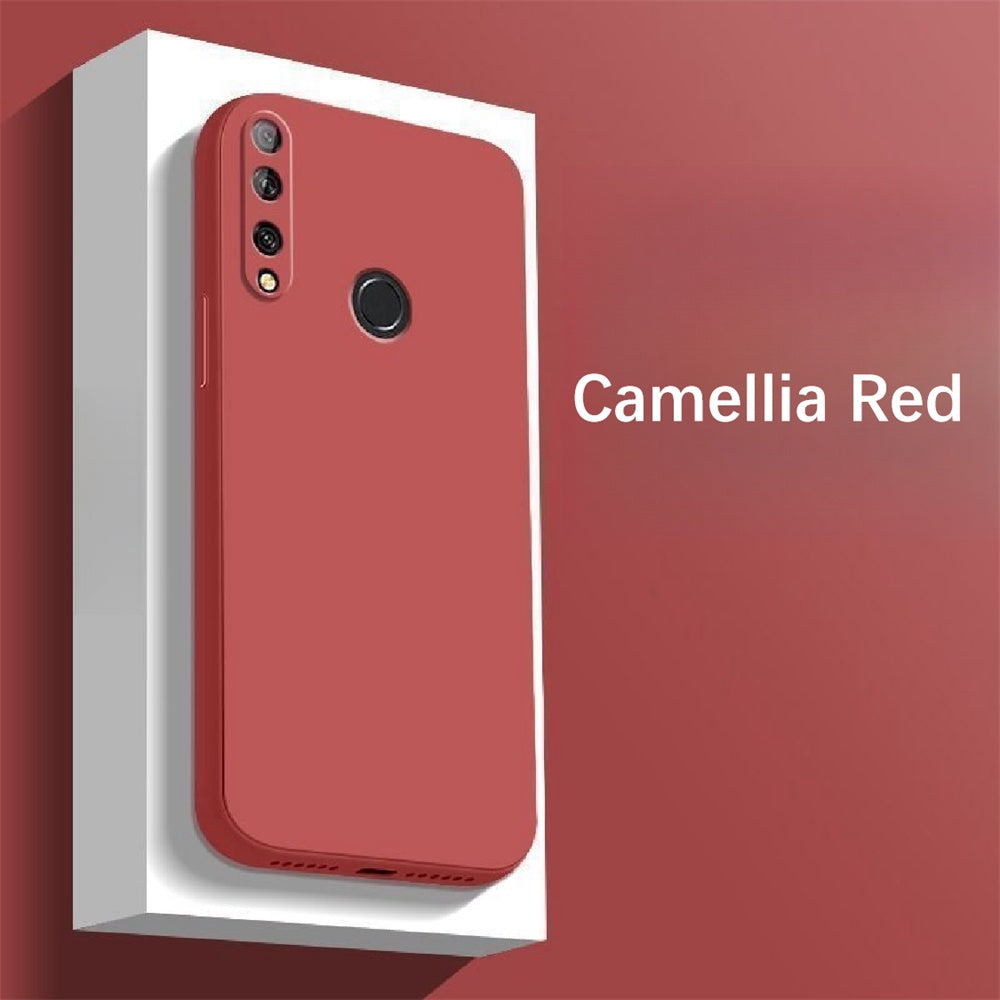For Huawei Y6P Cover Drop and wear resistant Silicone Full Case Classic Simple Solid Color Phone Case Cover