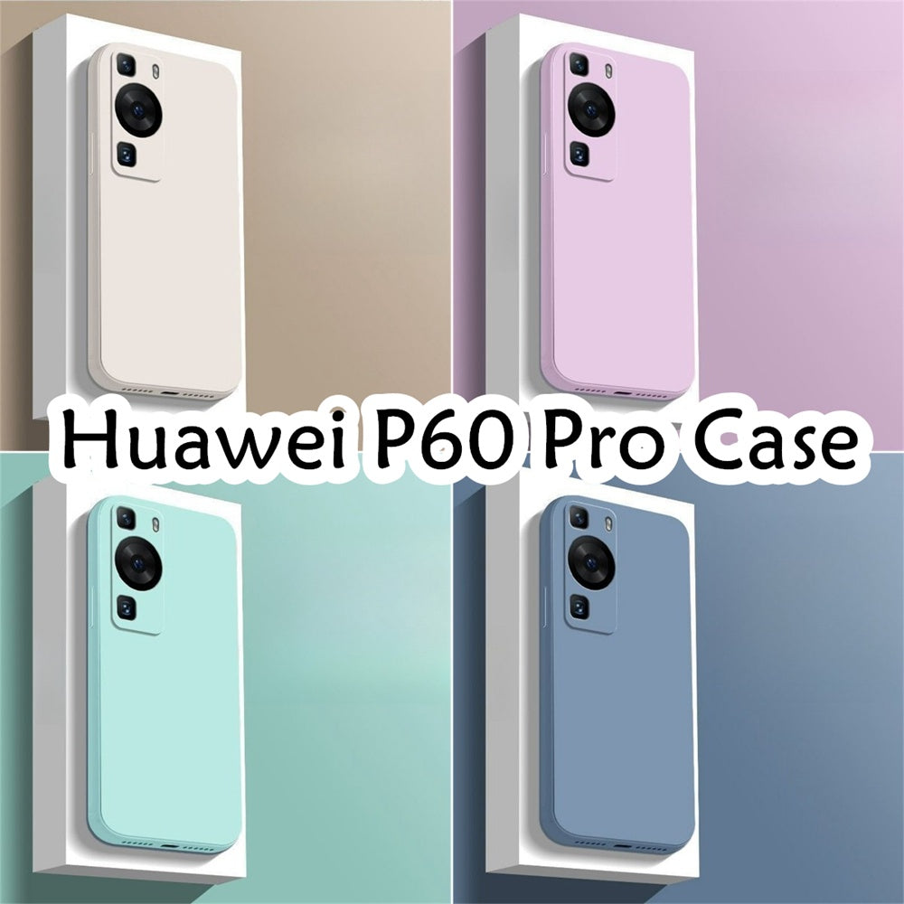 For Huawei P60 Pro Cover Drop and wear resistant Silicone Full Case Classic Simple Solid Color Phone Case Cover