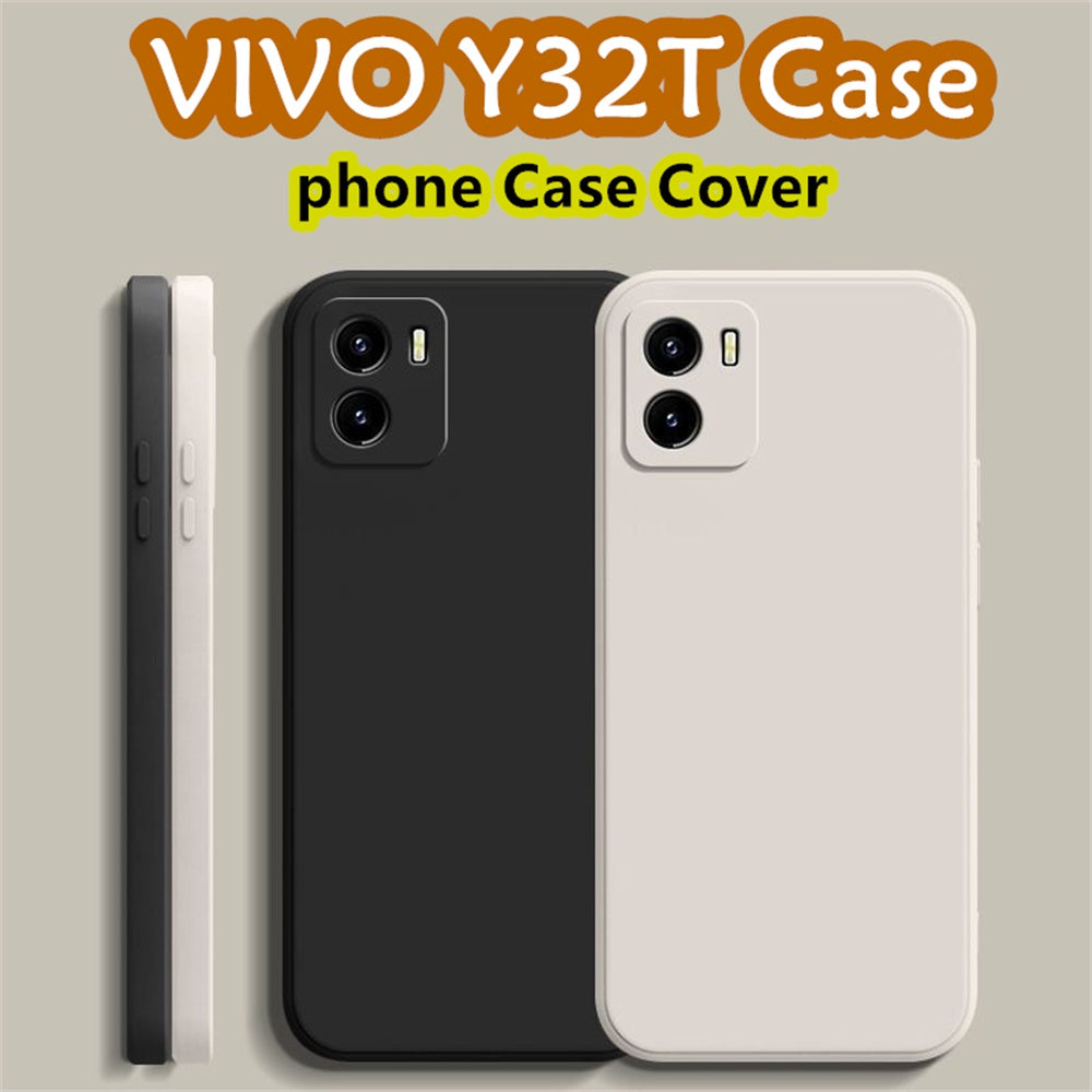 For VIVO Y32T Cover Drop and wear resistant Silicone Full Case Classic Simple Solid Color Phone Case Cover