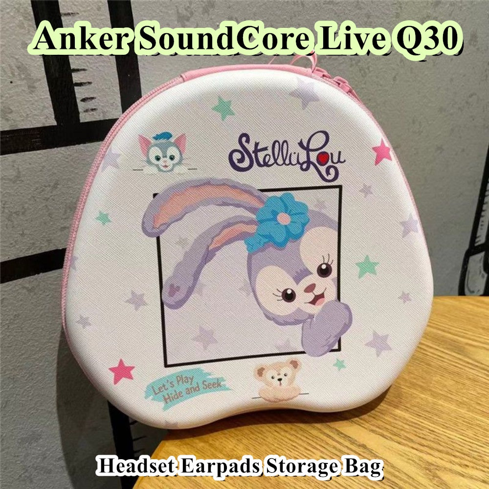 For Anker SoundCore Live Q30 Headphone Case Cartoon Creative Patterns Headset Earpads Storage Bag Casing Box