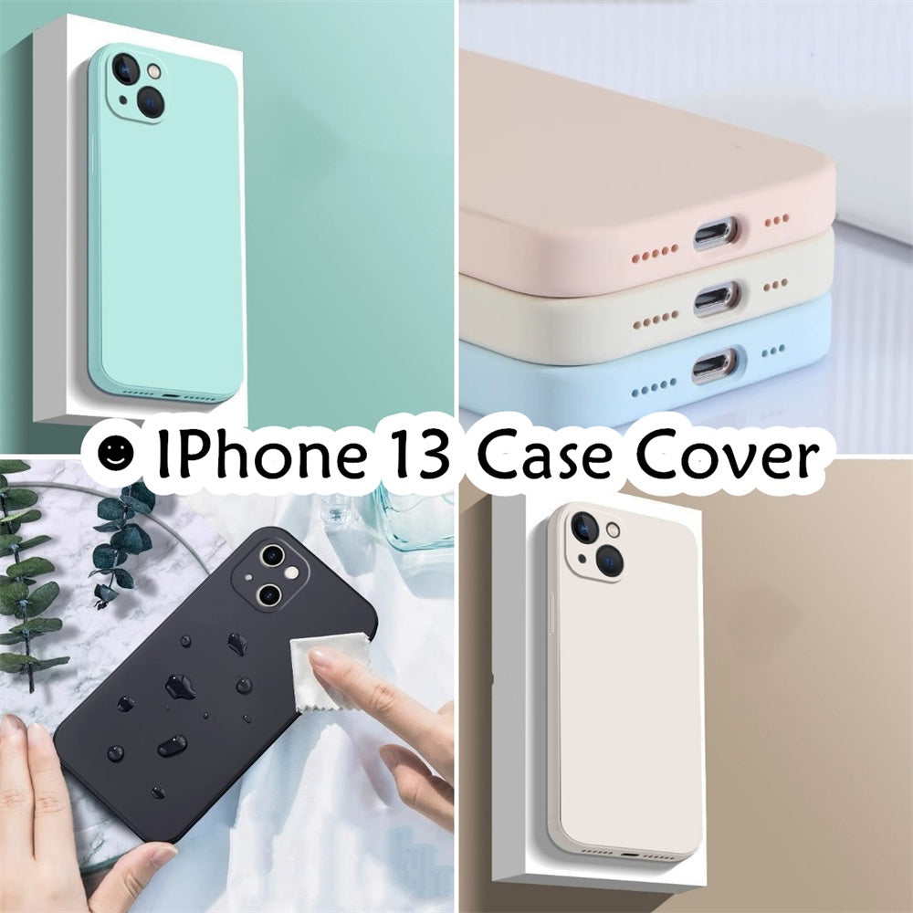 For IPhone 13 Cover Drop and wear resistant Silicone Full Case Classic Simple Solid Color Phone Case Cover