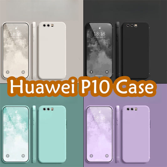 For Huawei P10 Cover Drop and wear resistant Silicone Full Case Classic Simple Solid Color Phone Case Cover