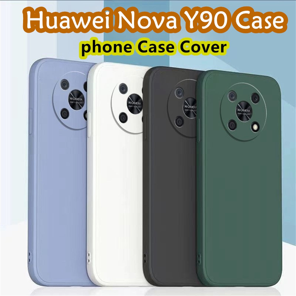For Huawei Nova Y90 Cover Drop and wear resistant Silicone Full Case Classic Simple Solid Color Phone Case Cover