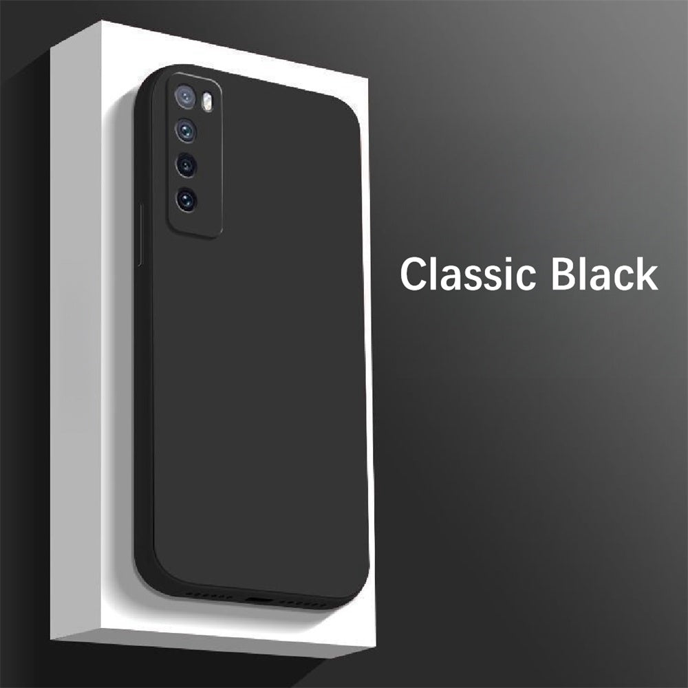 For Huawei Nova 7 Cover Drop and wear resistant Silicone Full Case Classic Simple Solid Color Phone Case Cover