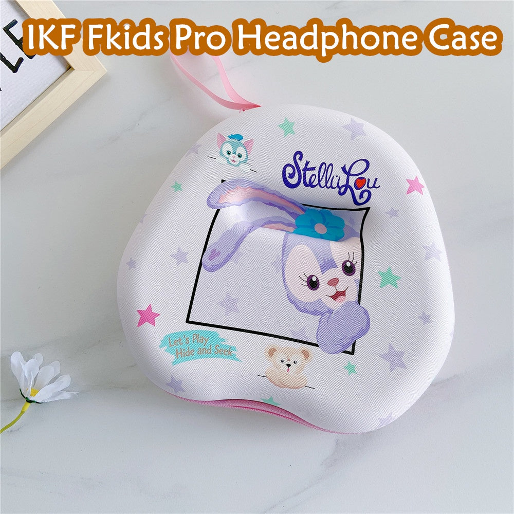 For IKF Fkids Pro Headphone Case Cartoon Creative Patterns Headset Earpads Storage Bag Casing Box
