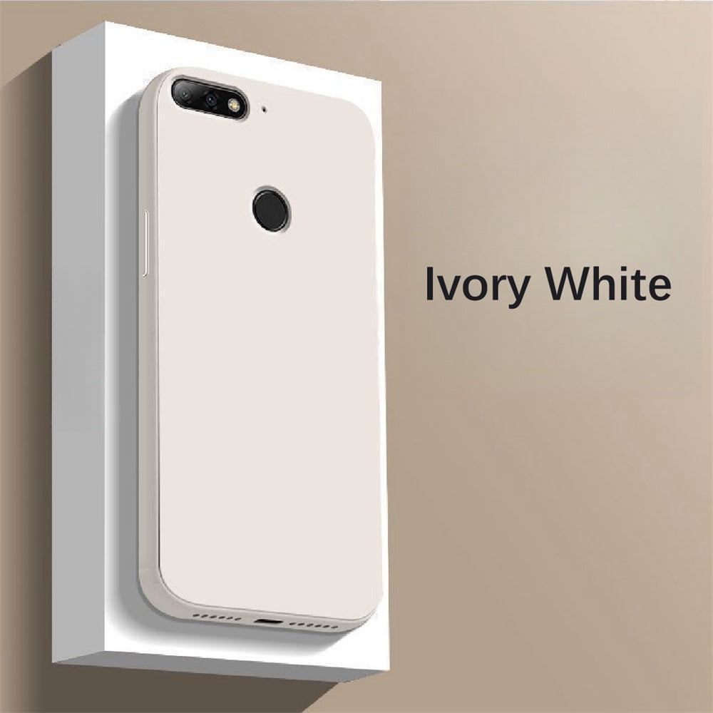 For Huawei Enjoy 8 Cover Drop and wear resistant Silicone Full Case Classic Simple Solid Color Phone Case Cover