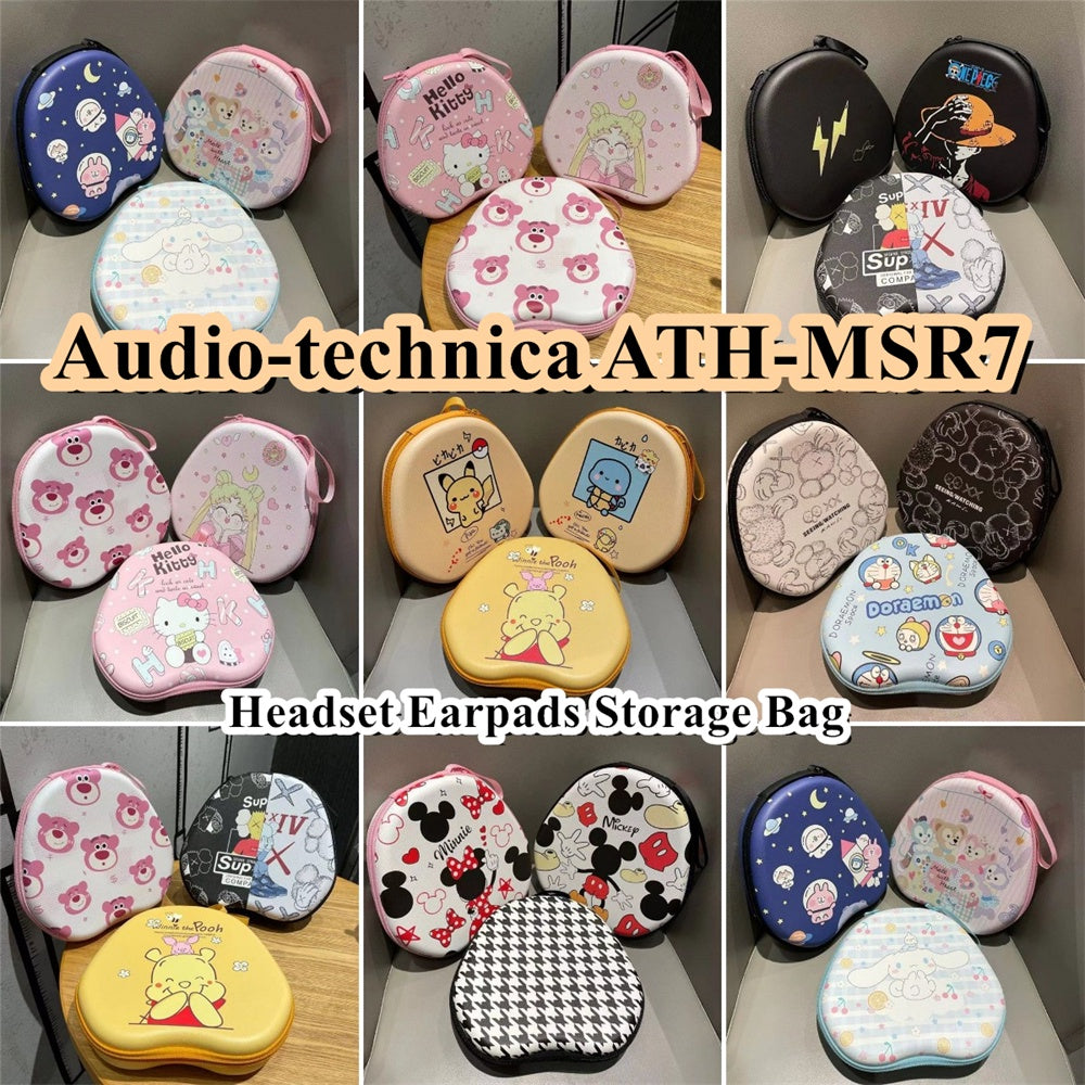 For Audio-technica ATH-MSR7 Headphone Case Cartoon Creative Patterns Headset Earpads Storage Bag Casing Box