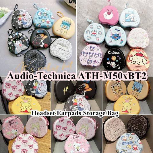 For Audio-Technica ATH-M50xBT2 Headphone Case Cartoon Creative Patterns Headset Earpads Storage Bag Casing Box