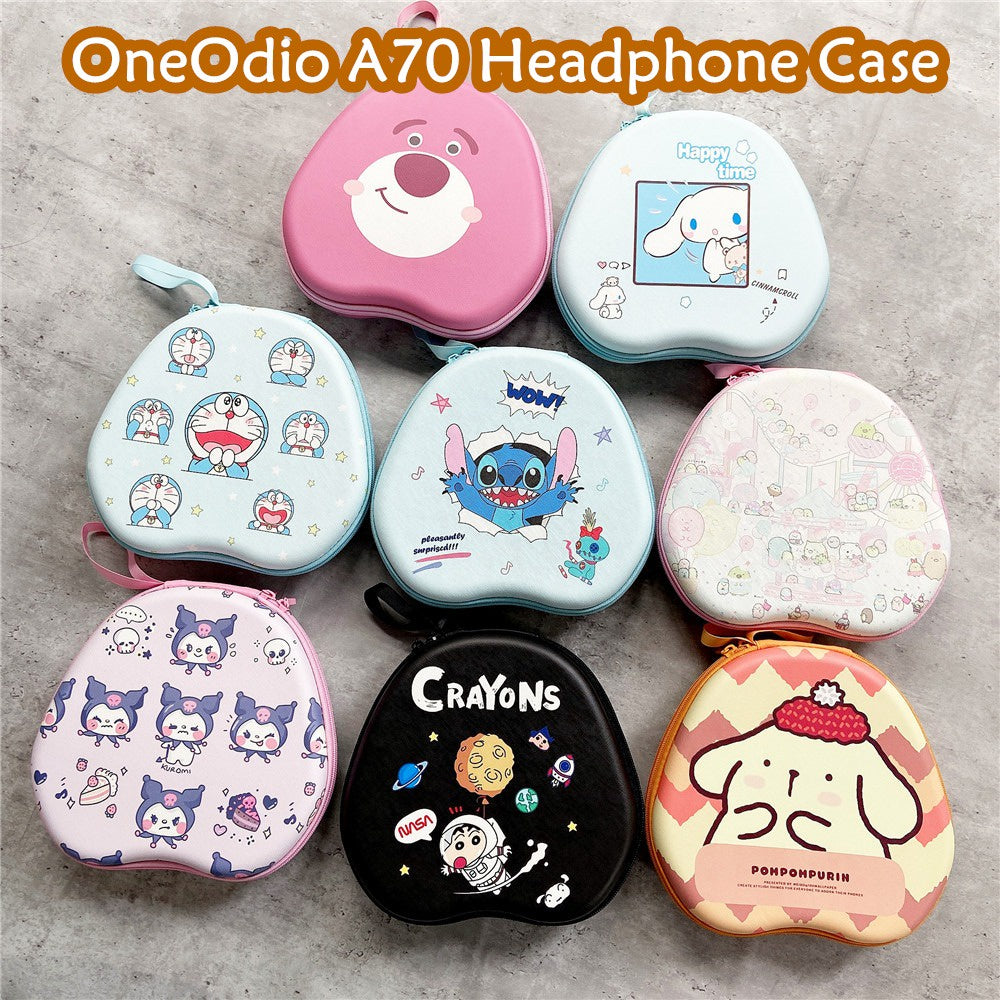 For OneOdio A70 Headphone Case Cartoon Creative Patterns Headset Earpads Storage Bag Casing Box